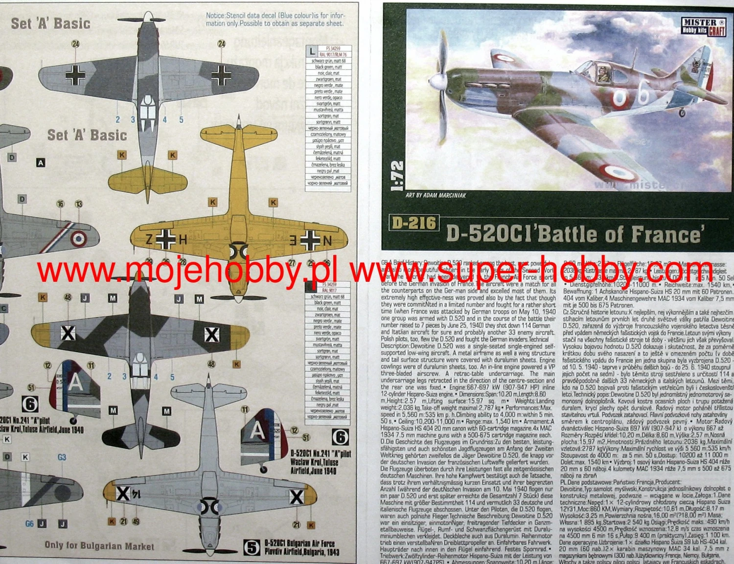 MisterCraft D216 Devoitine D-520 CI 7 MisterCraft D216 Devoitine D-520 CI - Image 5