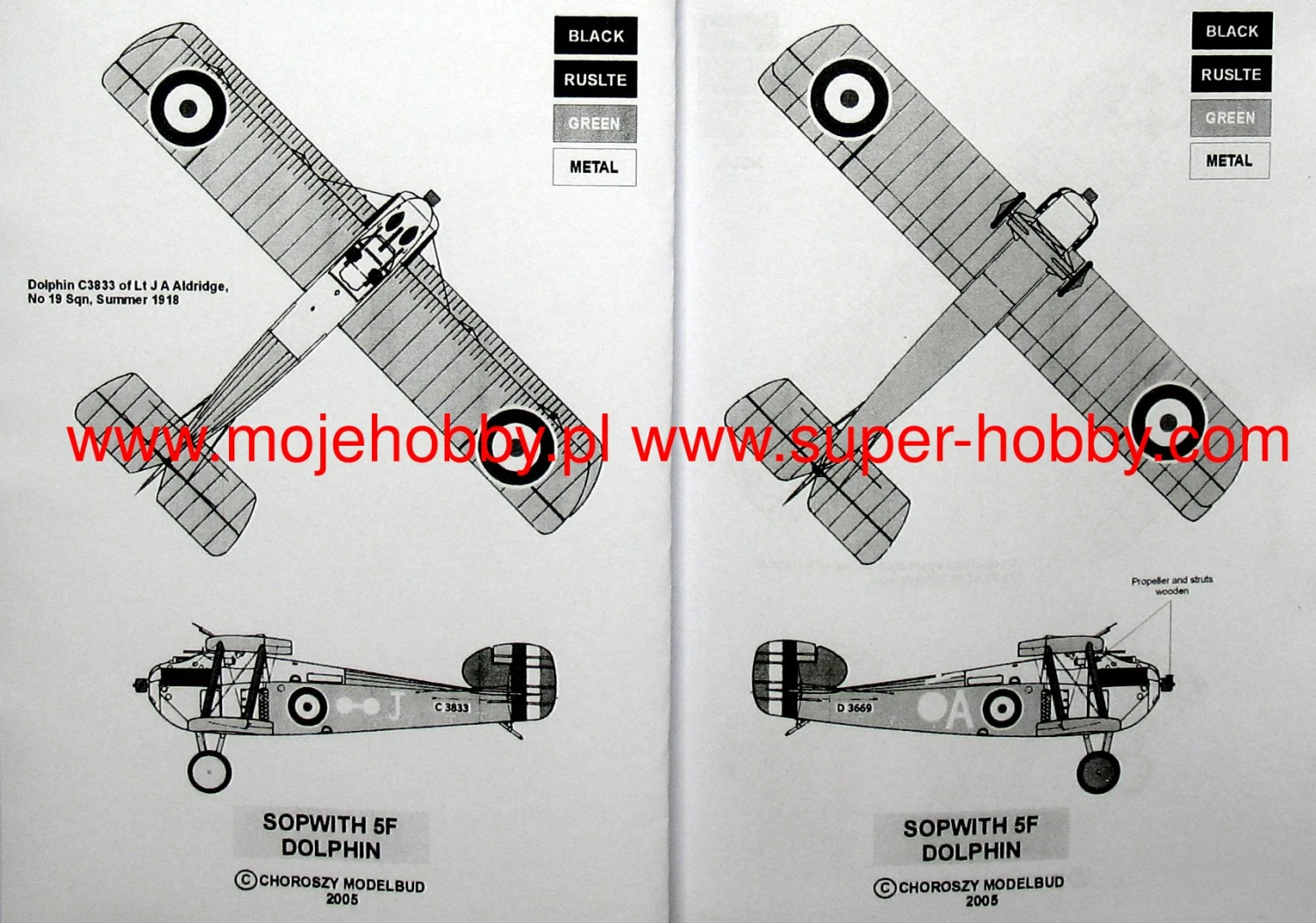Choroszy Modelbud A127 Sopwith Dolphin 12 Choroszy Modelbud A127 Sopwith Dolphin - Image 10