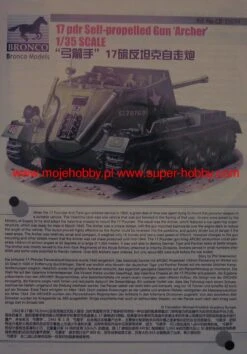 Bronco CB35074 British 17pdr Self-Propelled Gun Archer -Toy Model Store 1940 2 BRO35074 1