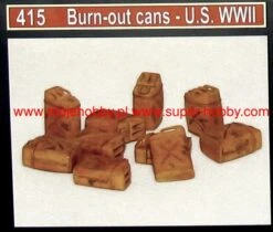 Plus Model 415 Burnt-out Cans - US WWII 7 Plus Model 415 Burnt-out Cans - US WWII -Toy Model Store 20221 2 plm415 1