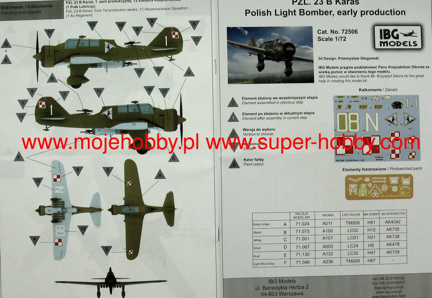 IBG 72506 PZL.23B Karaś - Polish Light Bomber (Early Production) 6 IBG 72506 PZL.23B Karaś - Polish Light Bomber (Early Production) - Image 4
