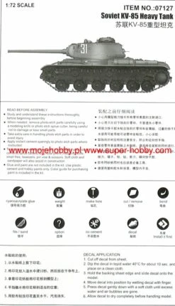 Trumpeter 07127 Soviet Heavy Tank KV-85 15 Trumpeter 07127 Soviet Heavy Tank KV-85 -Toy Model Store 22135 2 tru07127 1