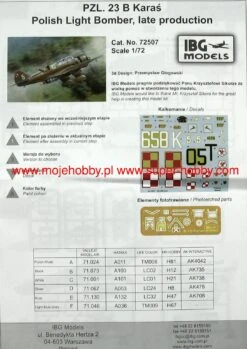 IBG 72507 PZL 23B Karaś Polish Light Bomber Late 13 IBG 72507 PZL 23B Karaś Polish Light Bomber Late -Toy Model Store 22247 2 ibg72507 1