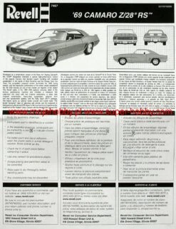 Monogram 7457 '69 Z-28 Camaro RS -Toy Model Store 24374 2 mon7457 1