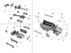First To Fight PL058 Krupp Protze Kfz.70 Niemiecki Samochód Ciężarowy -Toy Model Store 24690 instrukcja nr 58