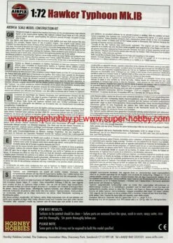 Airfix 02041A Hawker Typhoon IB -Toy Model Store 28349 2 afx02041a 1