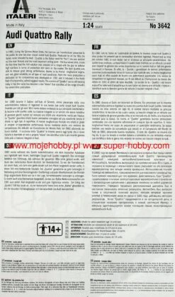 Italeri 3642 Audi Quattro Rally 15 Italeri 3642 Audi Quattro Rally -Toy Model Store 28655 2 ita3642 1