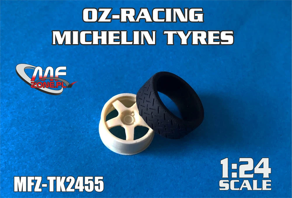 MF-Zone TK2455 OZ-Racing + Michelin Tyres For Hasegawa Focus RS WRC 3 MF-Zone TK2455 OZ-Racing + Michelin Tyres For Hasegawa Focus RS WRC