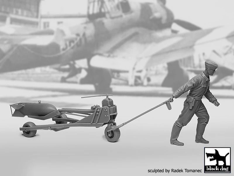 Black Dog F32086 WWII Luftwaffe Bombenpersonal + Bomb Loader + SC250 Bomb N°1 4 Black Dog F32086 WWII Luftwaffe Bombenpersonal + Bomb Loader + SC250 Bomb N°1 - Image 2