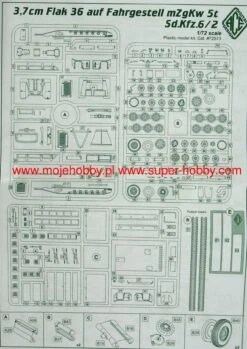 ACE 72573 3,7cm Flak 36 Auf Fahrgestell MZgKw 5t Sd.Kfz. 6/2 20 ACE 72573 3,7cm Flak 36 Auf Fahrgestell MZgKw 5t Sd.Kfz. 6/2 -Toy Model Store 35845 2 ace72573 1