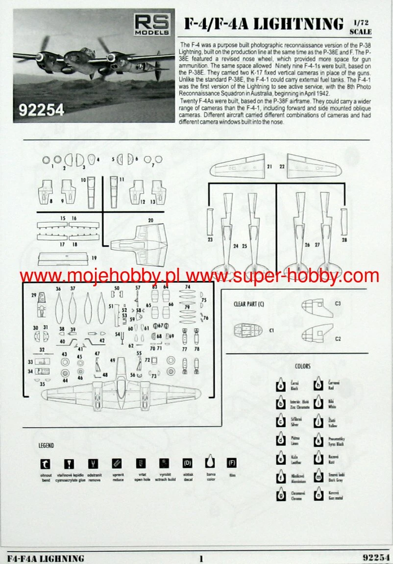 RS Models 92254 Lockheed F-4/F-4A Lightning "American Reconnaissance" 8 RS Models 92254 Lockheed F-4/F-4A Lightning "American Reconnaissance" - Image 6