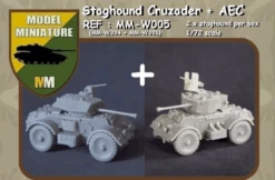 Model Miniature W005 Staghound AEC + Crusader