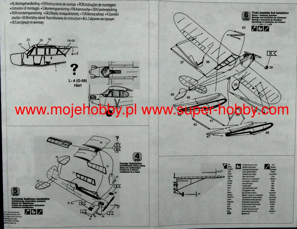 MisterCraft D254 Piper L-4H Z Pływakami 7 MisterCraft D254 Piper L-4H Z Pływakami - Image 5