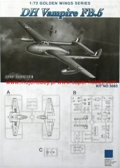 Dragon 5085 DH Vampire FB.5 -Toy Model Store 4284 2 dra5085 2