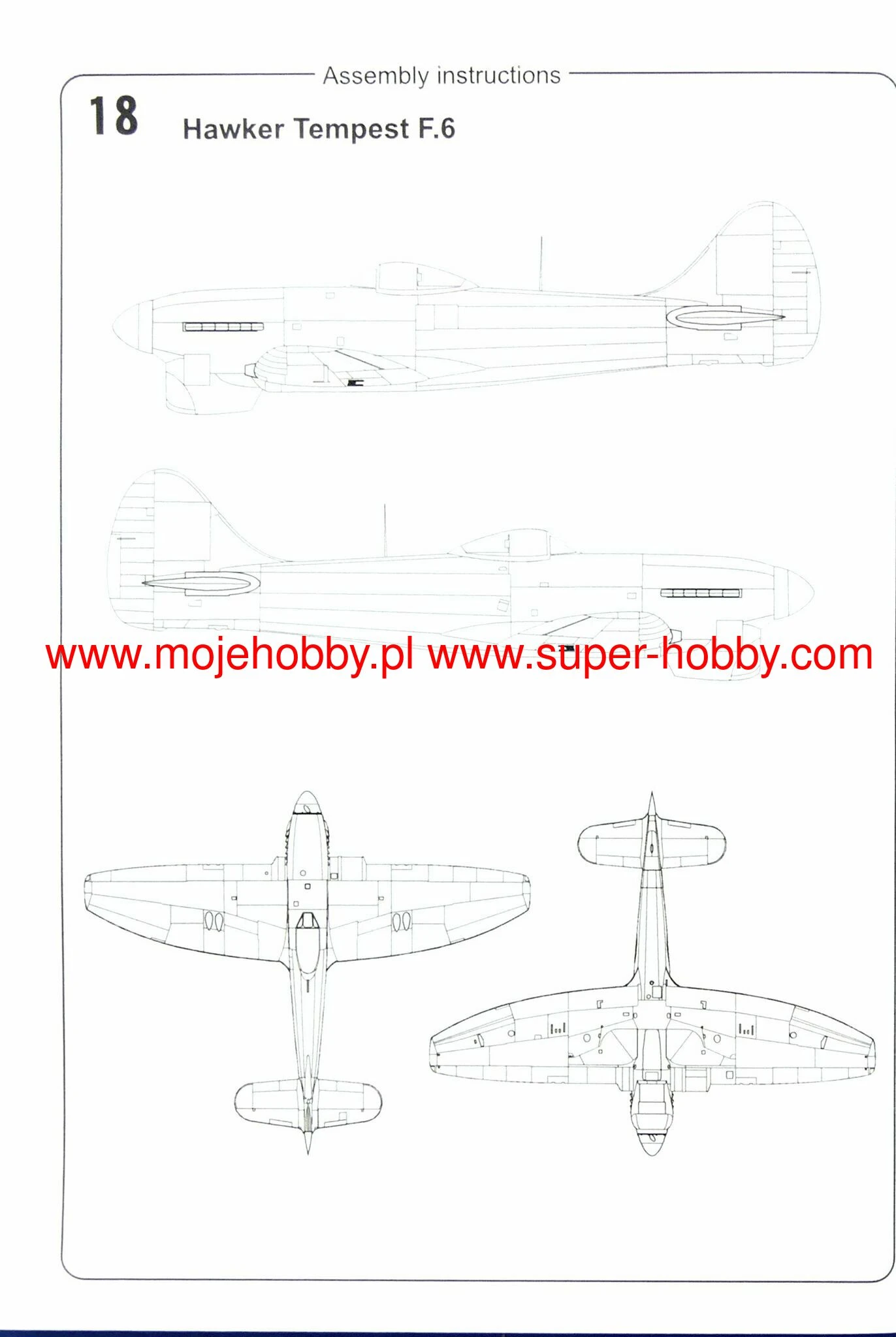 DISCONTINUED Kovozavody Prostejov 72223 Hawker Tempest F.6 12 DISCONTINUED Kovozavody Prostejov 72223 Hawker Tempest F.6 - Image 10
