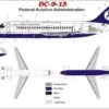 FLY 14413 DC 9-15 "Federal Aviation Administration" -Toy Model Store 4461 rd
