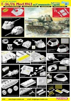 Dragon 6757 T-34/76 Mod.1943 W/Commander Cupola No.183 Factory 13 Dragon 6757 T-34/76 Mod.1943 W/Commander Cupola No.183 Factory -Toy Model Store 44855 dra6757 2