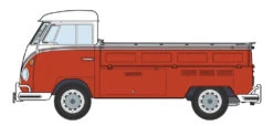Hasegawa 20556 Volkswagen Type 2 Pick-Up Truck "Red/White Paint" -Toy Model Store 46631 has20556 4