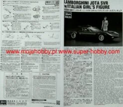 Hasegawa 20472 Lamborghini Jota SVR W/Italian Girl's Figure 20 Hasegawa 20472 Lamborghini Jota SVR W/Italian Girl's Figure -Toy Model Store 49315 2 has20472 1