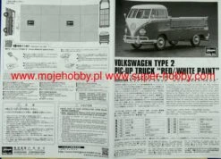Hasegawa 20556 Volkswagen Type 2 Pick-Up Truck "Red/White Paint" -Toy Model Store 49315 2 has20556 1