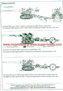 ACE 72560 Soviet 152mm Gun M. 1935 Br-2 -Toy Model Store 49439 2 ACE72560 4
