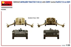 NEW! MiniArt 35395 T-60 (r) German Artillery Tractor With Crew Towing PaK40 7,5 Cm Gun -Toy Model Store 53638 35395 side views1 02